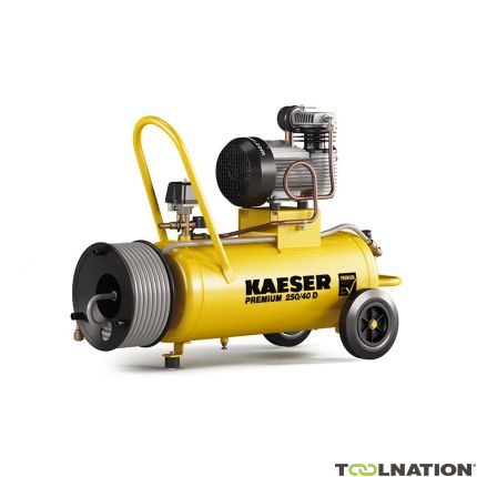 Kaeser 1.1806.00010 Premium 250/40D Compressore a pistoni 400 volt + bobina incl. tubo aria da 20 m - 2