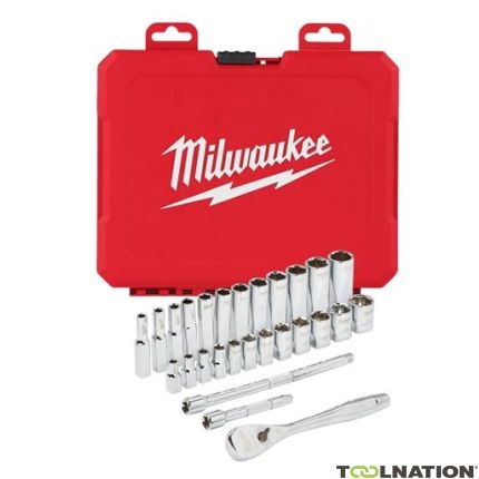 Milwaukee 4932464943 Set di tappi con cricchetto 28 pezzi - 1