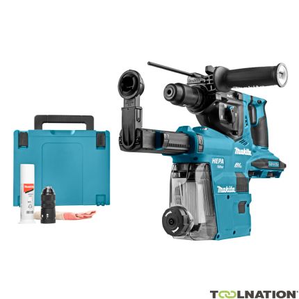 Makita DHR281ZWJ Martello combinato 2 x 18V con aspirazione, batterie e caricabatterie esclusi + 5 anni di garanzia del rivenditore! - 2