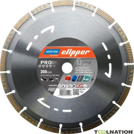 Clipper 70184602093 Pro 4 x 4 Explorer Lama diamantata 350 x 25,4 mm - 1