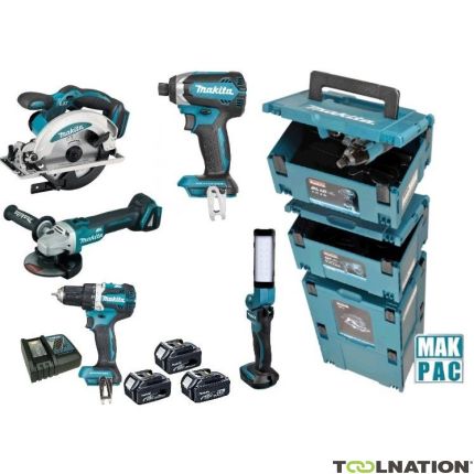 Makita DLX8000J Comboset 18V 3 x 5.0Ah - Le più recenti macchine combo da 5.0 AH - 1