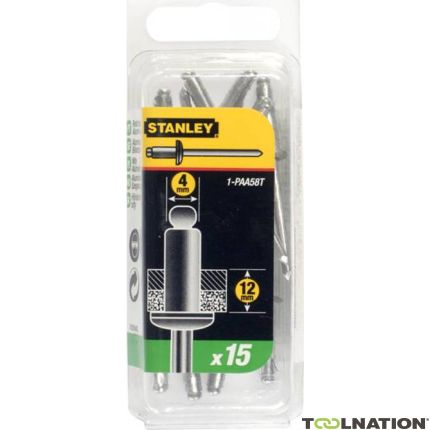 Stanley 1-PAA58T rivetti ciechi 4 x 12 mm - 15 pezzi - 1