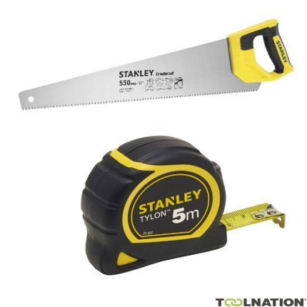 Stanley STHT1-20352SB STHT1-20352 Sega a mano Tradecut Universal 550 mm + 0-30-697 Metro a nastro Tylon 5m - 19 mm - 1