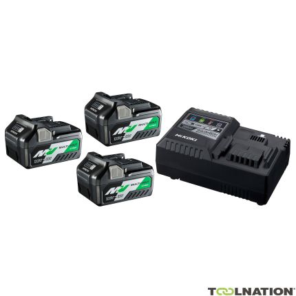 HiKOKI UC18YSL3WA3 BoosterPack - 3 batterie Multivolt BSL36A18 36V 2,5Ah/ 18V 5,0Ah Li-Ion + caricatore rapido UC18YSL - 1