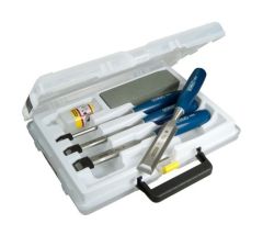 Stanley 0-16-130 Set di scalpelli per legno da 6 pezzi (6, 12, 18, 25 mm + olio)