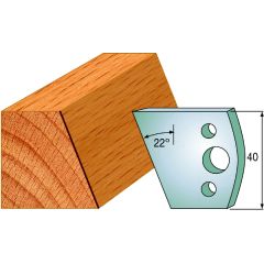 CMT 690.001 Coppia di coltelli profilati altezza 40 mm numero 1