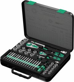 Wera 05160785001 8100 SA/SC 2 Set di cricchetti Zyklop Speed con attacco da 1/4" e 1/2", metrico, 43 pezzi