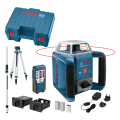 Bosch Professional GRL 400 H Set laser di rotazione + treppiede BT170 + asta di misura GR240 061599403U