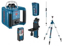 Bosch Professional 061599403Y Set laser di rotazione GRL300HV + treppiede BT300HD + asta di misura GR240