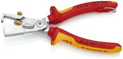 Knipex 13 66 180 T 1366180T Spelacavi VDE 180 mm con tagliacavi e gancio di fissaggio