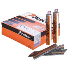 Paslode Fijaciones 141200 Chiodo a striscia 2,5 x 51 anello Therm. VZ Black (incl. cartucce di gas) 2200 pz.