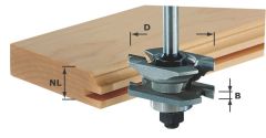 Festool 490645 Fresa per scanalature profilate HW gambo 8 mm HW S8 D46 x D12-NT