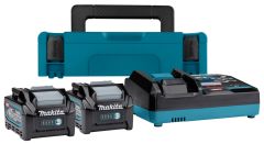 Makita 191J97-1 Set di avviamento Caricabatterie XGT DC40RA + 2 batterie BL4040 40V max 4,0Ah in MBox