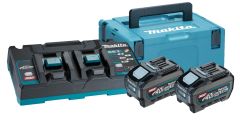 Makita 191U00-8 Starter set XGT DC40RB Duo caricabatterie + 2 x batteria BL4040 40V max 4.0Ah in MBox