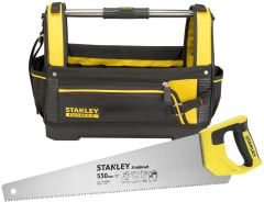 Stanley 1-93-951SBS Borsa portautensili aperta Fatmax 18" + sega universale 550 mm