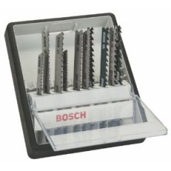 Bosch Professional 2607010540 Set di 10 lame per seghetto alternativo Robust Line Wood expert