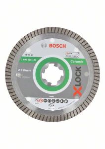 Bosch Professional X-LOCK Disco da taglio diamantato Best for Ceramic Clean Turbo 125 x 22,23 x 1,4 x 7 mm 2608615132