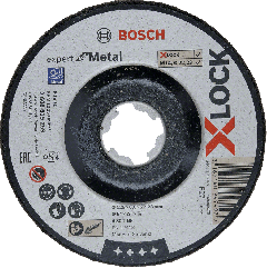 Bosch Professional 2608619258 X-LOCK Disco abrasivo Expert per metallo 115 mm x 6,0 mm svasatura A 30 TF BF