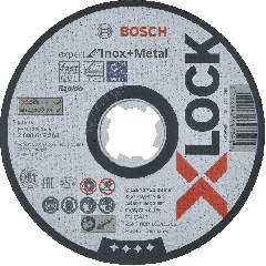 Bosch Professional 2608619263 X-LOCK Disco da taglio Expert per Inox + metallo 115 mm AS 60 T INOX BF