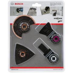 Bosch Professional 2608661695 Set di accessori Starlock Basic Tile Multitool 4 pezzi