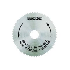 Proxxon 28011 Lama in metallo duro (solida) 50 x 0,5 mm 80T