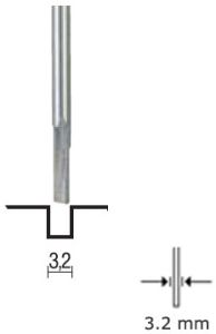 Proxxon 29024 Fresa per scanalature, gambo 3,2 mm