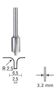 Proxxon 29034 Fresatrice per bordi di scanalatura 6,5/2,5 mm, gambo 3,2 mm