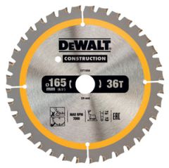 DeWalt DT1950-QZ Lama circolare 165 x 20 mm 36T FTOP 3°