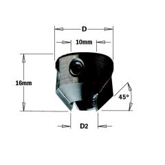 CMT 315.220.11 Zincatore a scorrimento 45° 22 mm destro