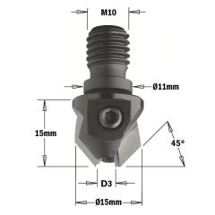 CMT 350.030.11 Svasatore con filettatura 3 mm, albero M10, destro