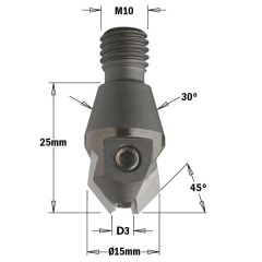 CMT 351.040.11 Svasatore con attacco per filettatura 30° 4mm, albero M10, destro