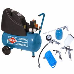 Airpress 48140 HLO215-25 Compressore 230 volt + set di accessori da 5 pezzi