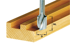 Festool 490946 Fresa per scanalature a spirale HS gambo 8 mm HS Spi S8 D10/30