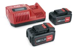 Flex-tools 491349 Set di batterie P-Set 55 R 18V 5.0Ah - 2 batterie AP18.0/5.0 + caricatore rapido CA10.8/18.0