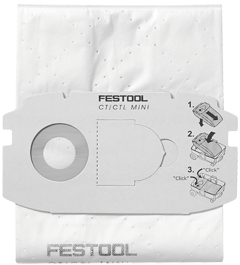 Festool 498410 Sacchetti filtro autopulenti per Festool CTL Mini