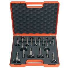 CMT 537.000.16 Set di 16 punte a forchetta con gambo cilindrico da 1/4" a 2-1/8".