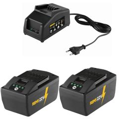 Rems 571592 R220 571592 Power-Pack 22V 9,0Ah Li-Ion 2 x batteria + caricabatterie