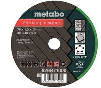 Metabo 626871000 Disco da taglio Flexiarapid Super universal 76 x 1,0 x 10 mm 5 pezzi