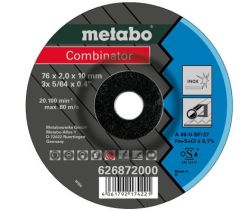 Metabo 626872000 Disco da taglio Combinator Inox 76 x 2,5 x 10 mm 3 pezzi