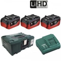 Metabo 685069000 Batteria 3 x 18V LiHD 5,5Ah + Caricabatterie ASC30-36 in Metaloc