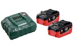 Metabo 685122000 Pacco batterie 2 x 18V LiHD 5,5Ah + 1 x caricabatterie ASC 145