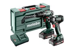 Metabo 685193000 Set Combo 2.8.1 18V 2.0Ah Li-Ion - Trapano a batteria BS18 + avvitatore a impulsi SSD18 LT 200 BL