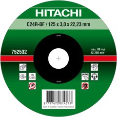 Hitachi 752531 C24R Disco da taglio per pietra 115 x 3 x 22,23 mm per 25 pezzi