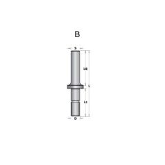 CMT 924.132.00 Mandrino senza cuscinetto a sfere (per art. 955.507M), profilo B, albero 35,5x71 12 mm