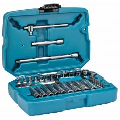 Makita B-65567 Set di bussole e viti con cricchetto 1/4" 34 pezzi