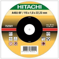 Hitachi 782301 A60U-BF41 Disco da taglio per acciaio inox/metallo 115 x 1 mm per 25