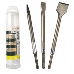 Bosch DIY 2607019457 Set di scalpelli SDS-plus in 3 parti