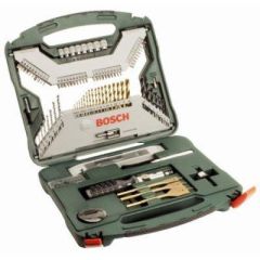 Bosch DIY 2607019330 Valigetta di accessori X-line da 100 pezzi con vari trapani, punte, chiavi a bussola e seghe a tazza