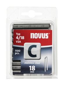 Novus 042-0459 C 4/18 graffe in acciaio inox 18 mm 1100 pz.