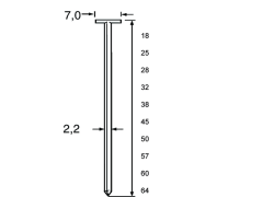 Dutack 5220034 TN22 T-NAMEL zincato 18 mm 2000 pezzi